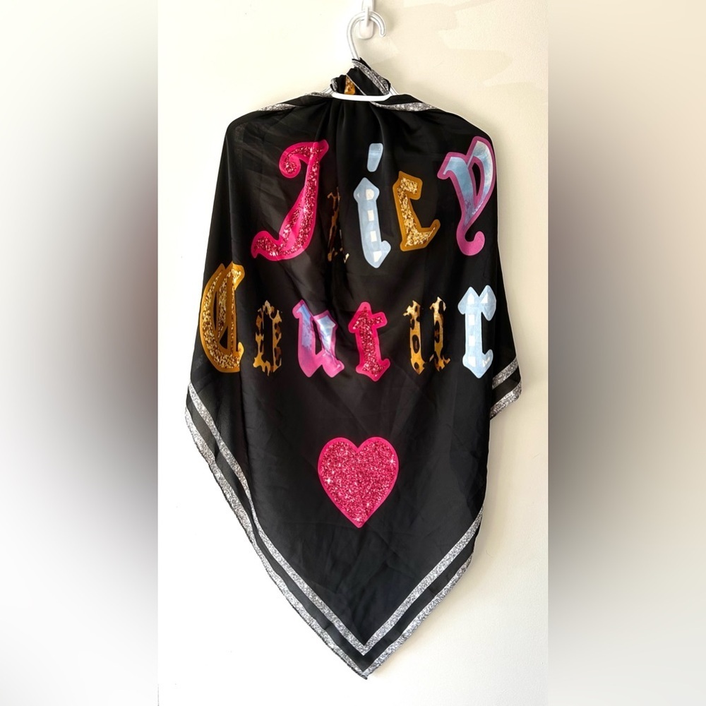 Juicy Couture Y2K Scarf – 35” x 35”